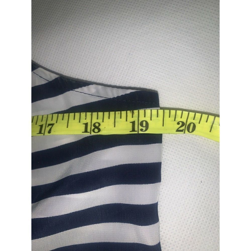 Carlson Blue White Pink Striped Mini Dress Size S - Picture 5 of 6